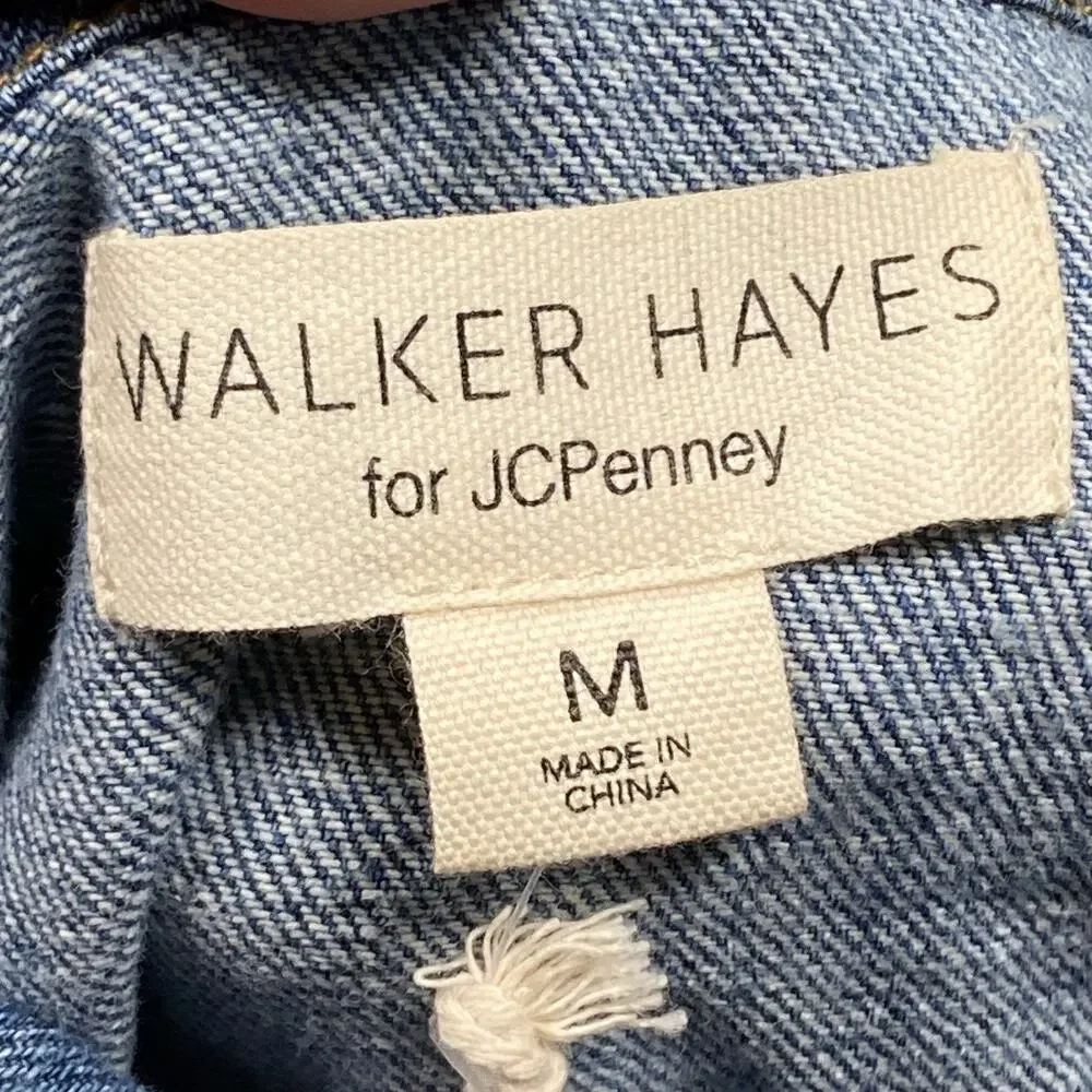 NWT Walker Hayes Denim Jacket Men's Medium Retro Fading Pockets